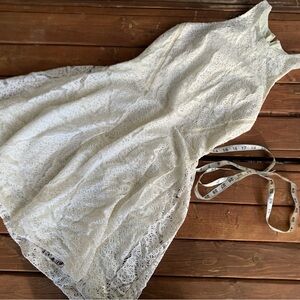 White Lace Mini Dress - Women